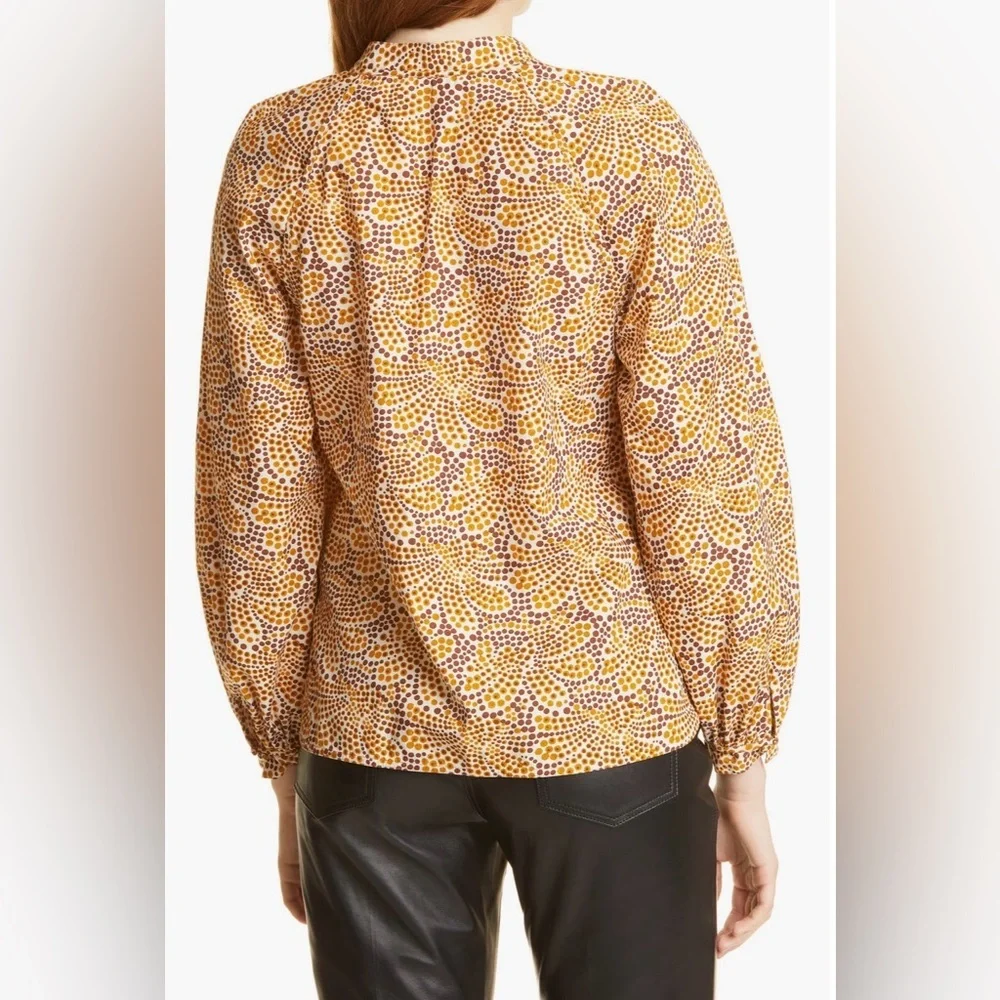 NWT Rebecca Taylor Floral Abstract Blouse - Picture 7 of 10